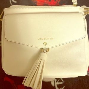 White cross body purse